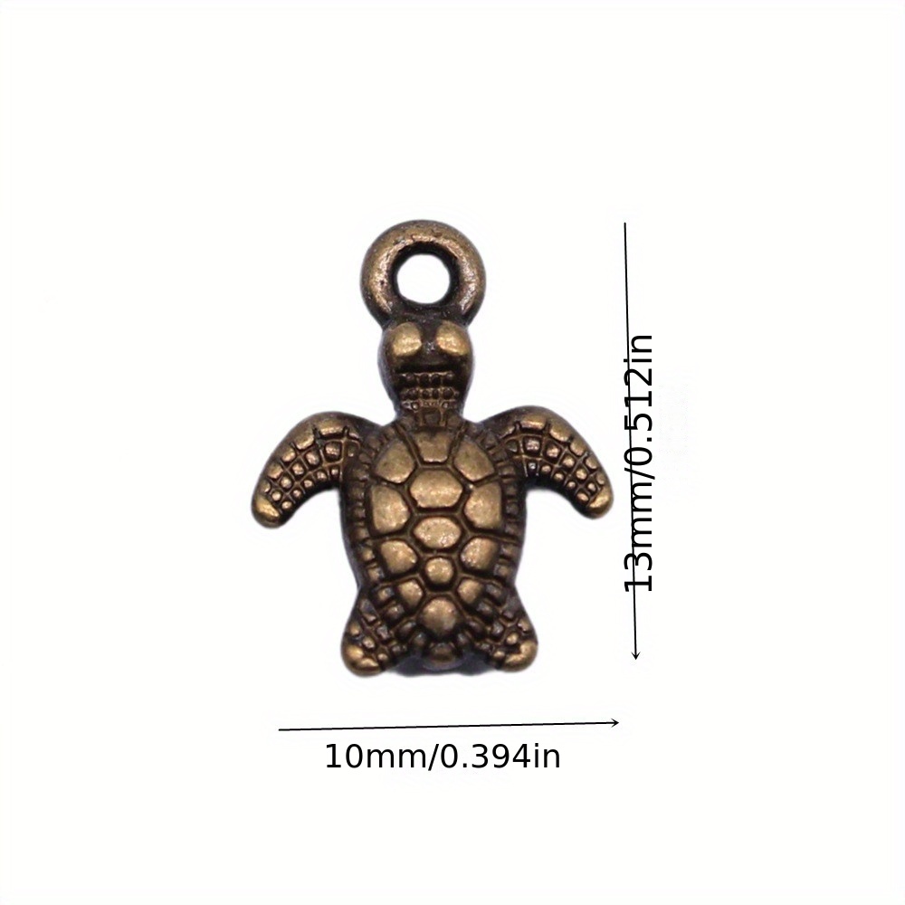 10pcs Sea Turtle Connector 21x14mm Vintage Metal Charms Jewelry Making  Accessori