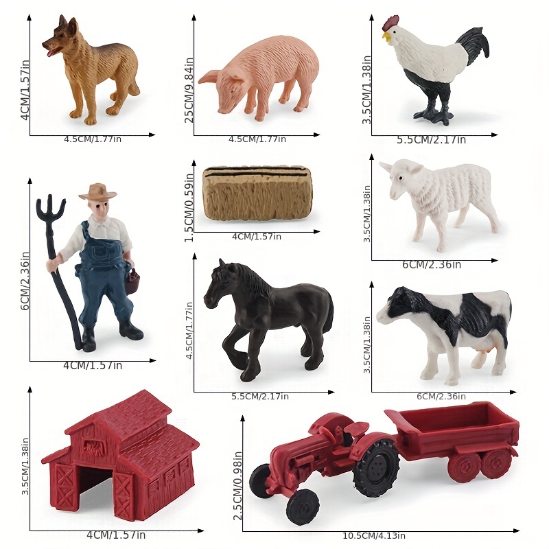 Miniature sales farm toys