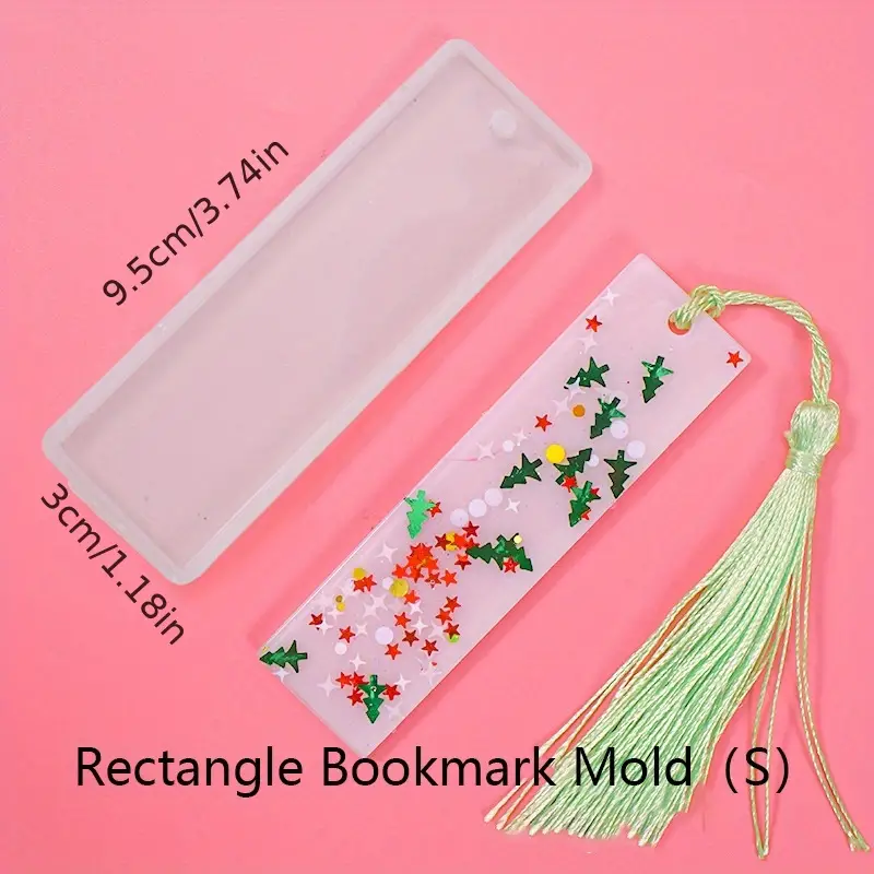 Diy Bookmark Resin Mold Rectangle Bookmark Silicone Molds /s - Temu Japan