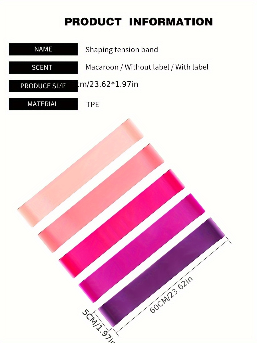 5pcs Resistance Bands Set - Heavy-Duty TPE Exercise Bands with Color-Coded Resistance Levels (Light, Medium, Heavy) - Stackable & Portable for Yoga, Pilates, Gymnastics, Dance - Ideal For Home, Travel, Or Gift - Compatible With Fitness Apps & Workou