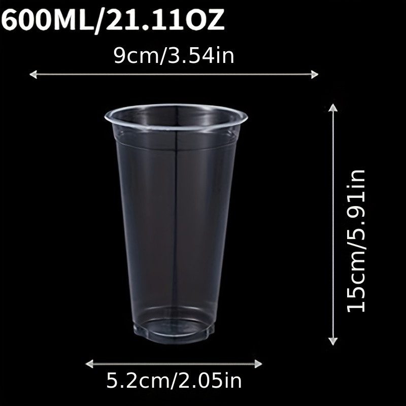 98-caliber Pet Cold Drink Cups Thickened Latte Cups Disposable Bubble Tea  Cups - Temu