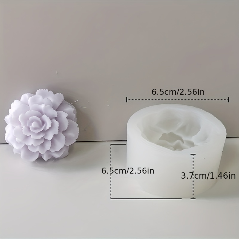 3D Peony Rose Flower Candle Mould Handmade Crafts Ornament Silicone Molds  DIY Scented Candle Soap Making Mould Gypsum Glue Mold - AliExpress