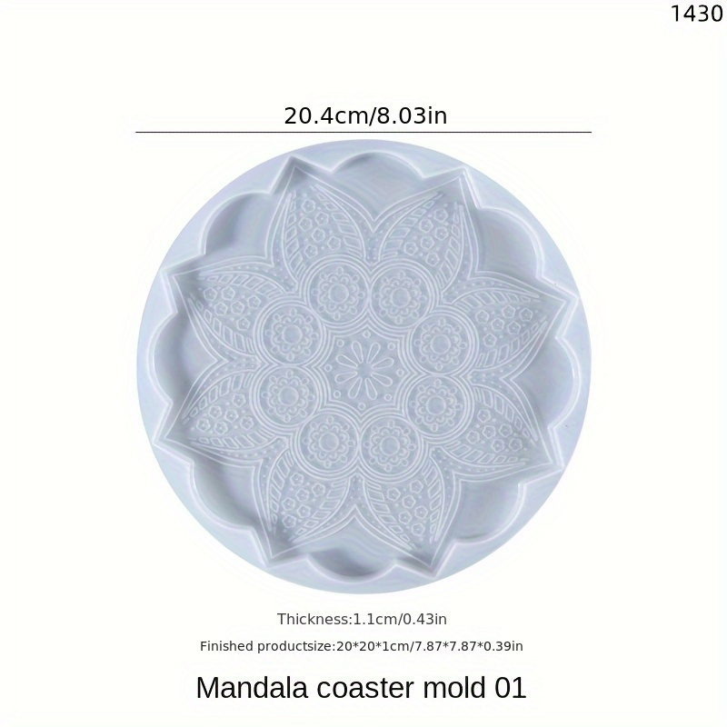 Resin Coaster Molds Mandala Coaster Silicone Molds For Epoxy - Temu