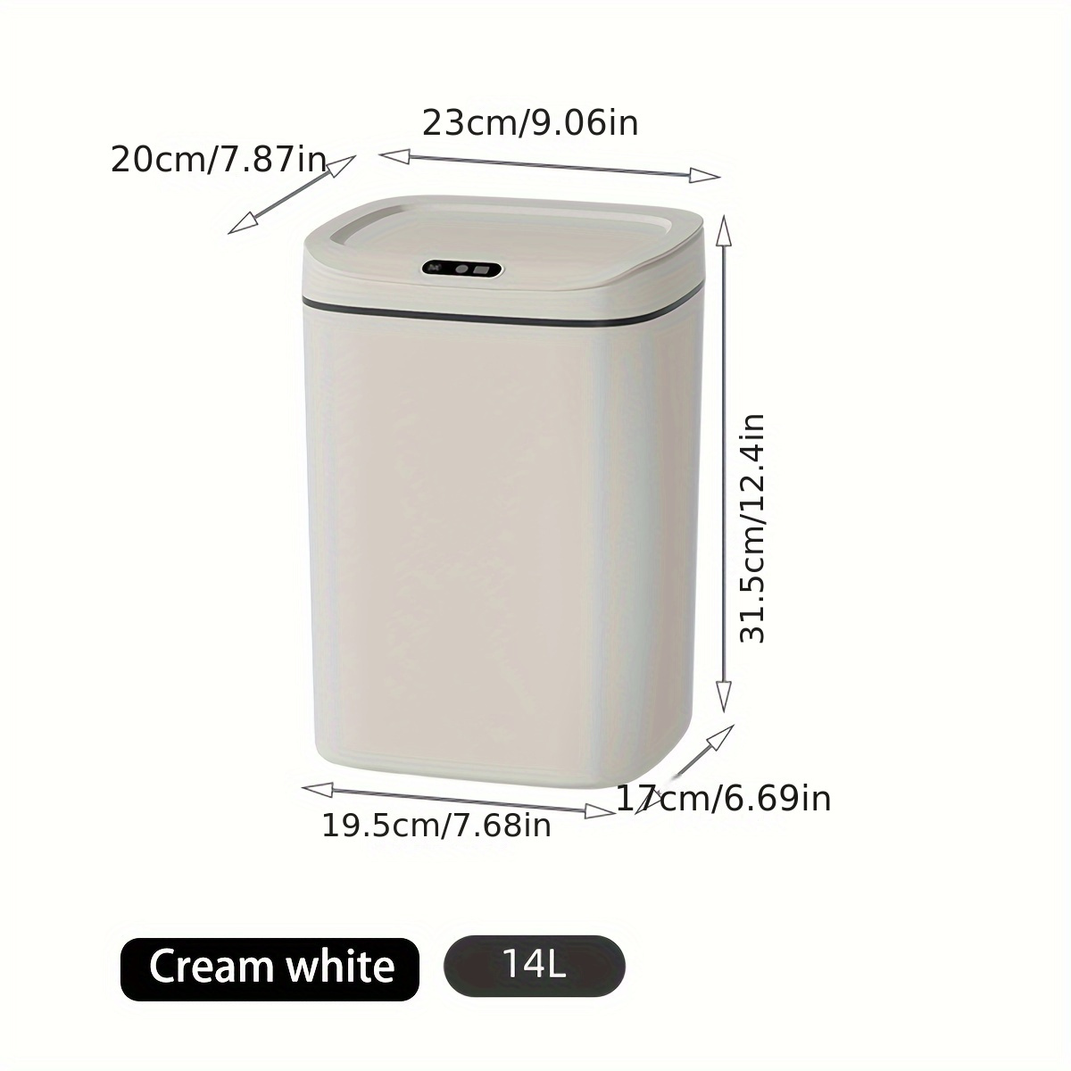 14L/16L Home Smart Induction Trash Can Bathroom Automatic