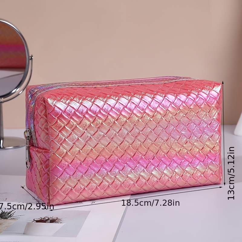  Cosmetic Travel Bag Checkered Makeup Bags For Women  Hand-Portable PU Leather Waterproof Cosmetic Bag with Adjustable Dividers Toiletry  bag Artist Storage Bag (Checkered) : Beauty & Personal Care