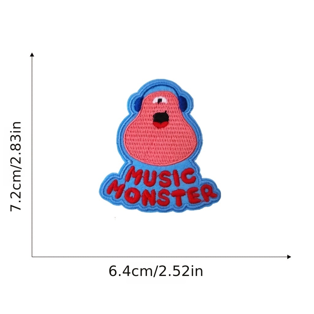 10pcs Colorful Little Monster Embroidery Patches