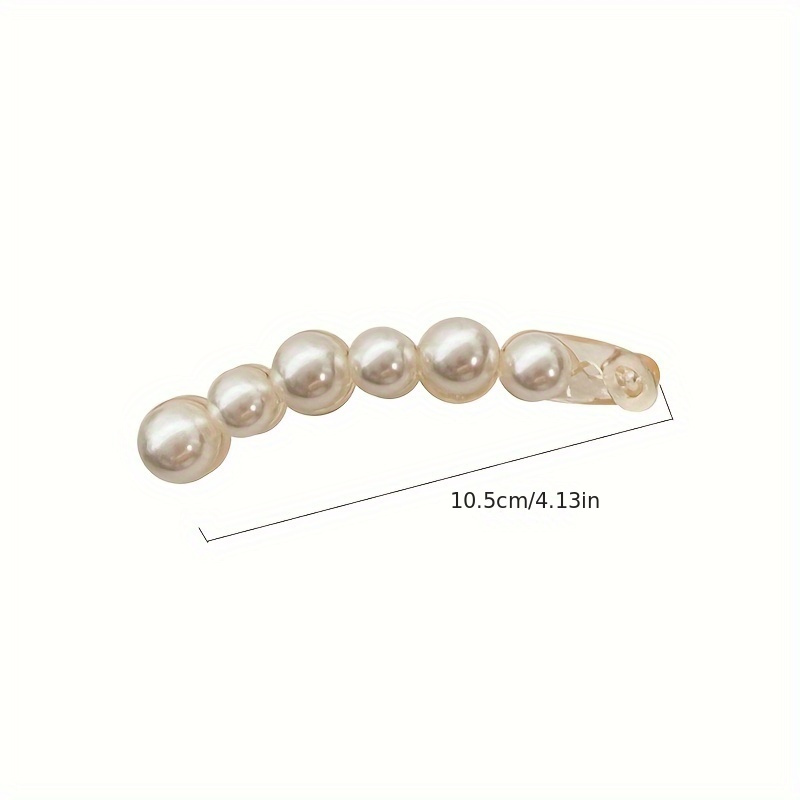 1pc Ladies' Simple Design Large Pearl Hair Clip