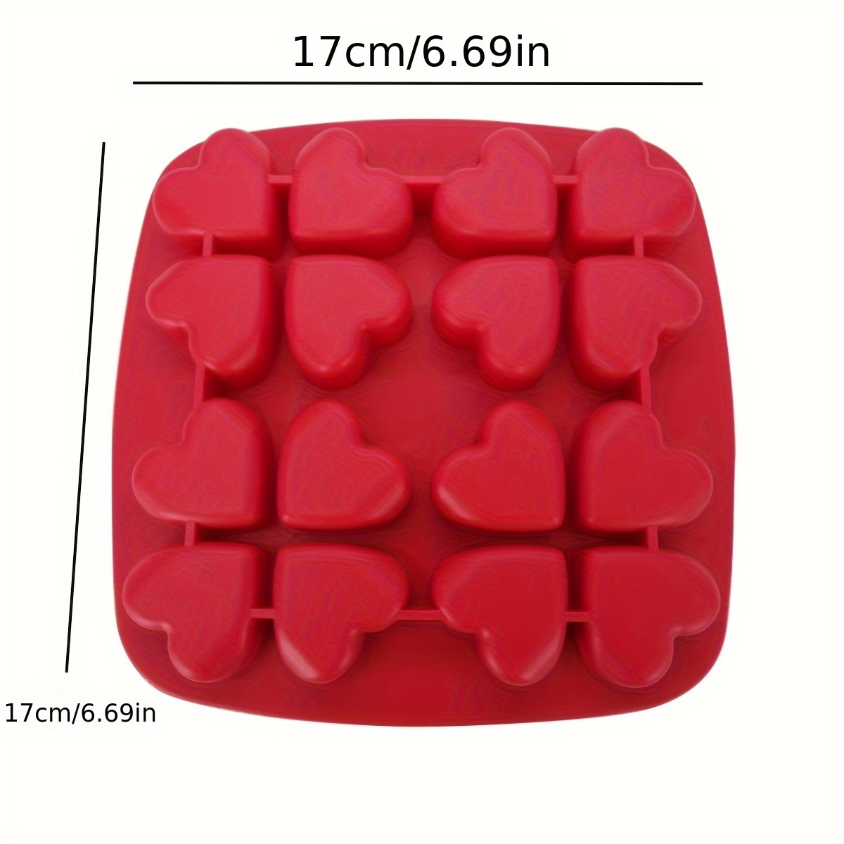16- Heart-shaped Silicone Mold For Diy Plaster, Concrete, And Resin Candle Making
