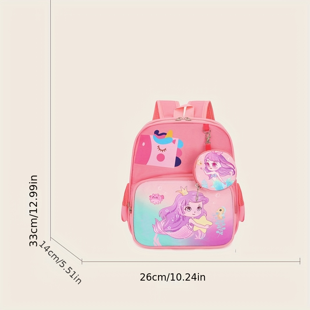 New Children's Backpack Cute Cartoon Mermaid Unicorn - Temu