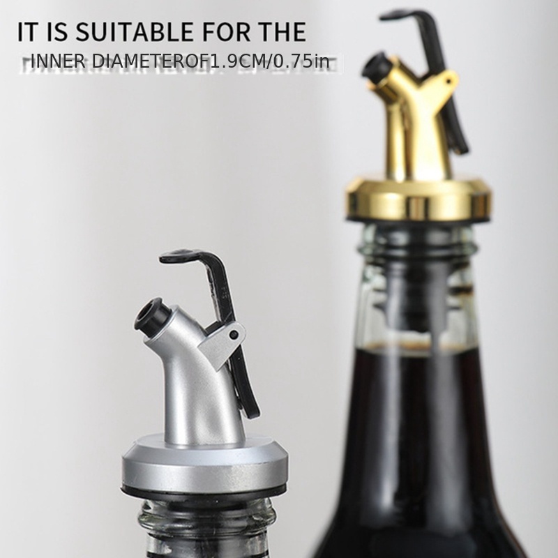 Spill-Proof Stainless Steel Wine Bottle Stopper Bottles Lock Plug