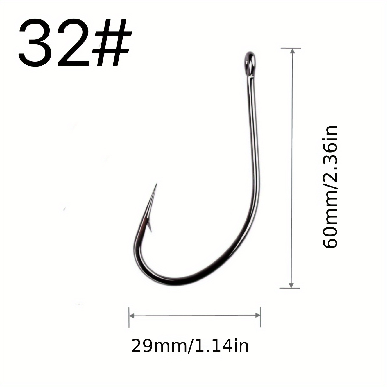 50pcs Long Shank Fish Hook, Barbed Hook With Eye, Sea Fishing Hook For  Black Bream Pompano Bass