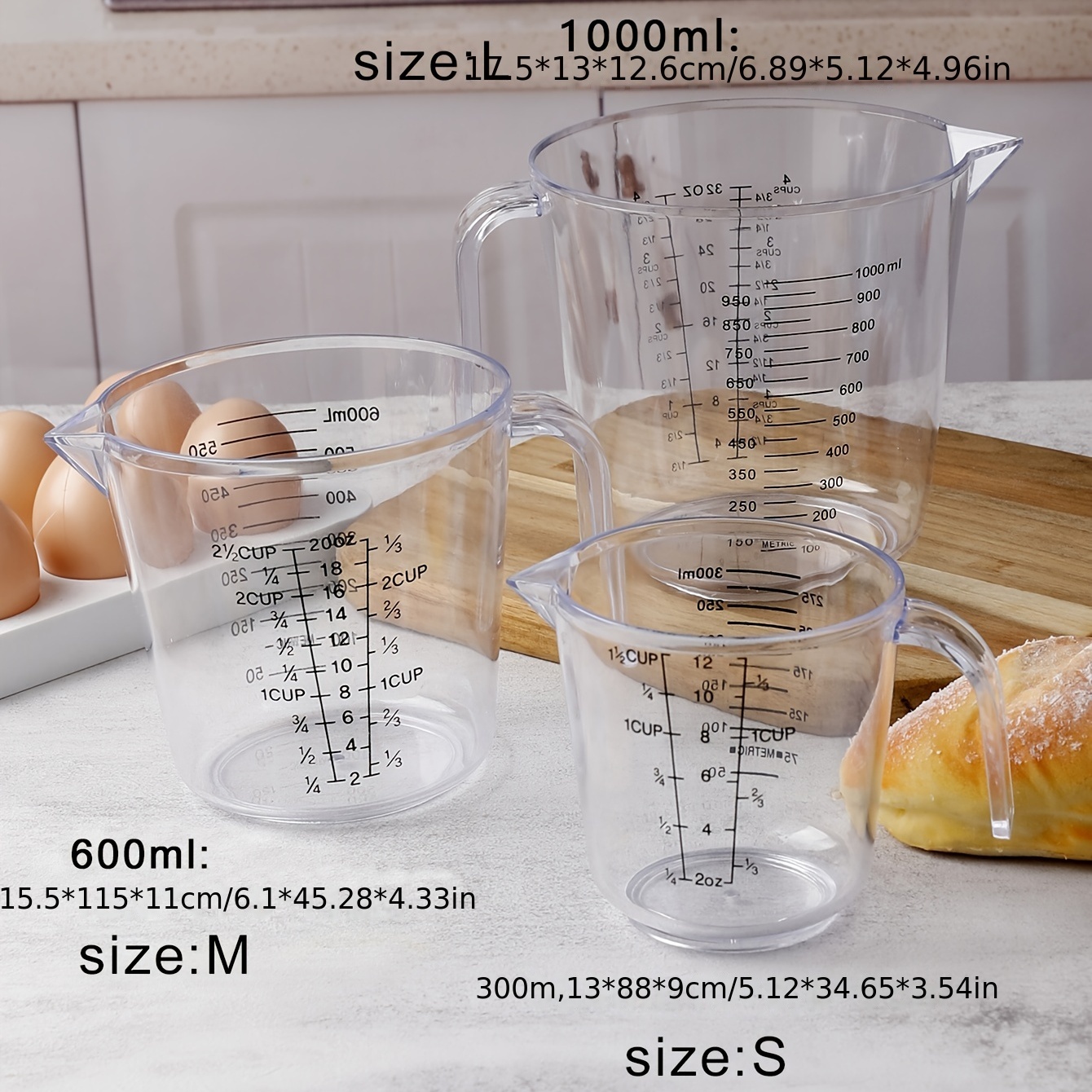 Measuring Cups Set Multiple Measurement Scales includes - Temu