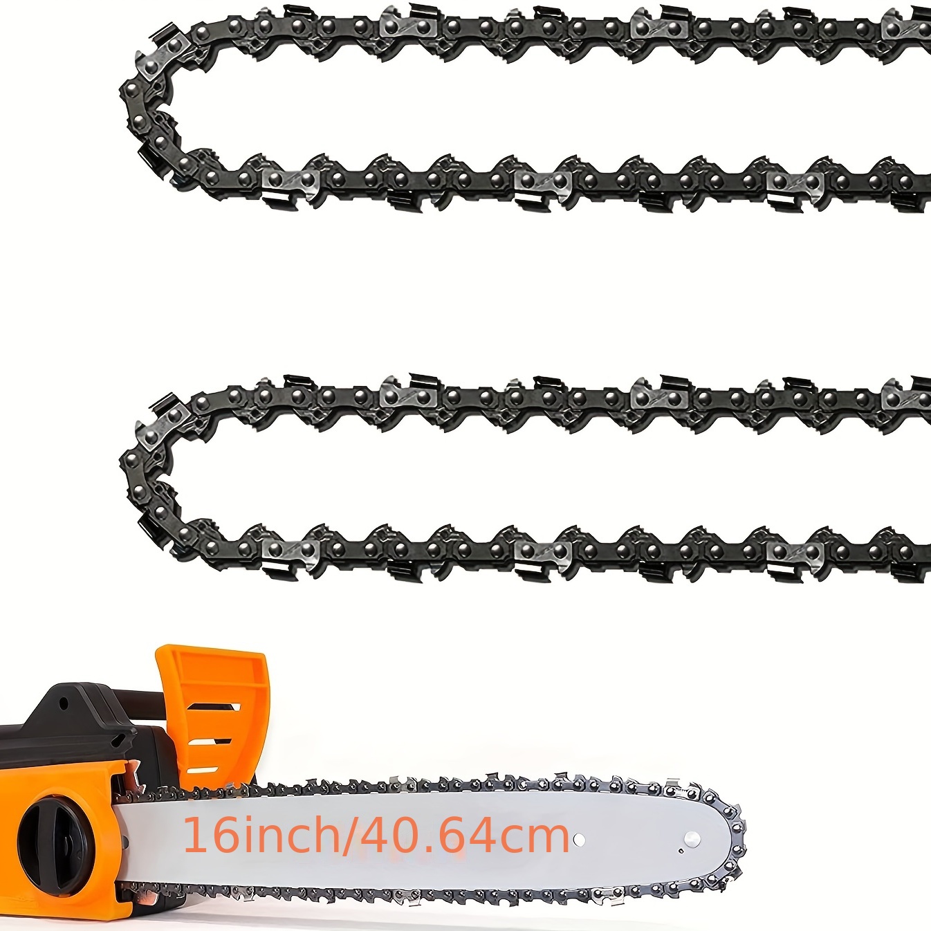 2pcs 16 pouces chaîne de tronçonneuse 3/8 Lp 55 chaîne d