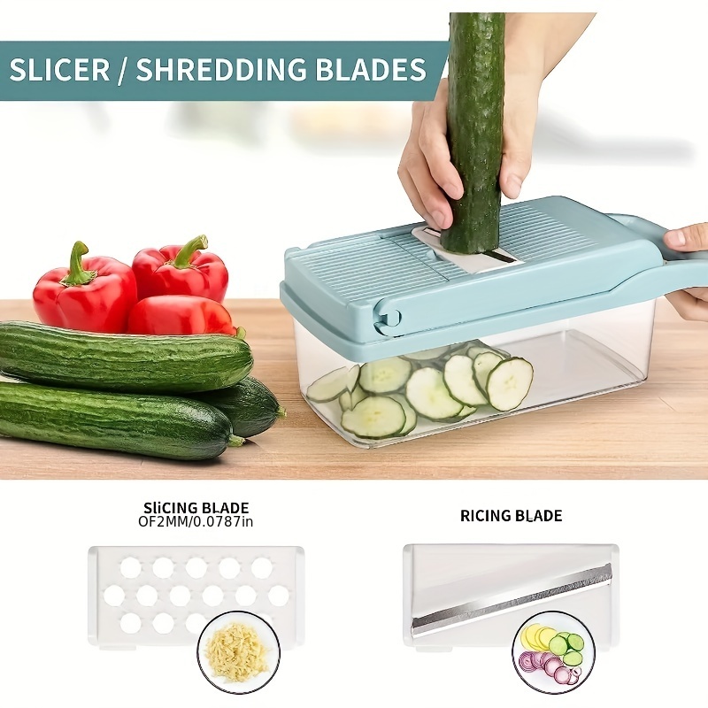 NEW 7 in 1 Multifunction Vegetable Cutter Food Slicer Dicer Nicer