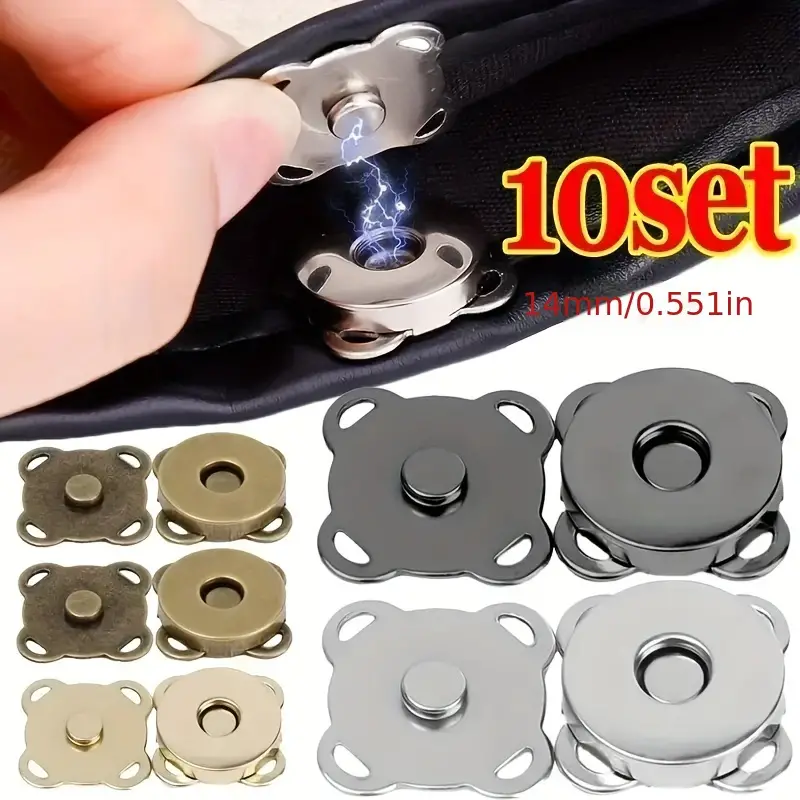 14mm/18mm MAGNETIC SNAP CLASP BUTTONS for Clothing Leather Craft Handbags  Purses