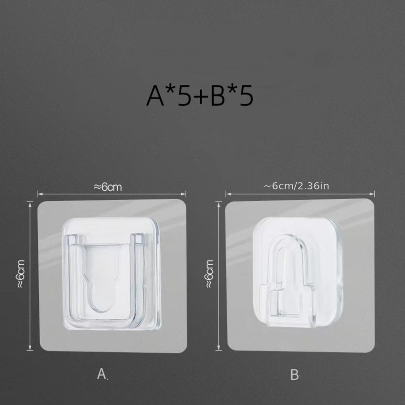 Clear Double sided Adhesive Wall Hooks Strong Transparent - Temu