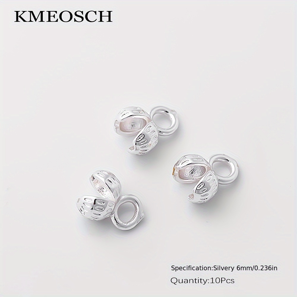 E-shop 10 Stück 18K vergoldenete Messing Muschel Crimp Endbeads, Schmuckherstellung Zubehör, Kettenverbinder Tipps für Armbänder, Zubehör Perlen