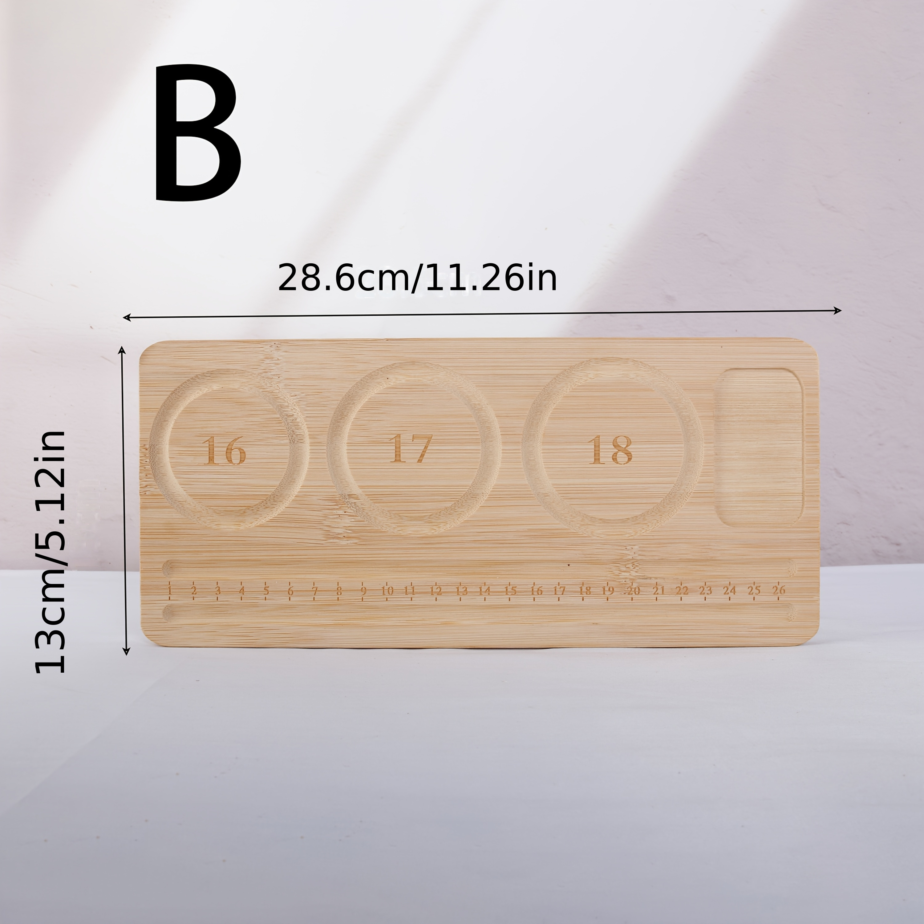 Handmade Solid Wood Length Tool Measurement Jewelry Design Beaded Board