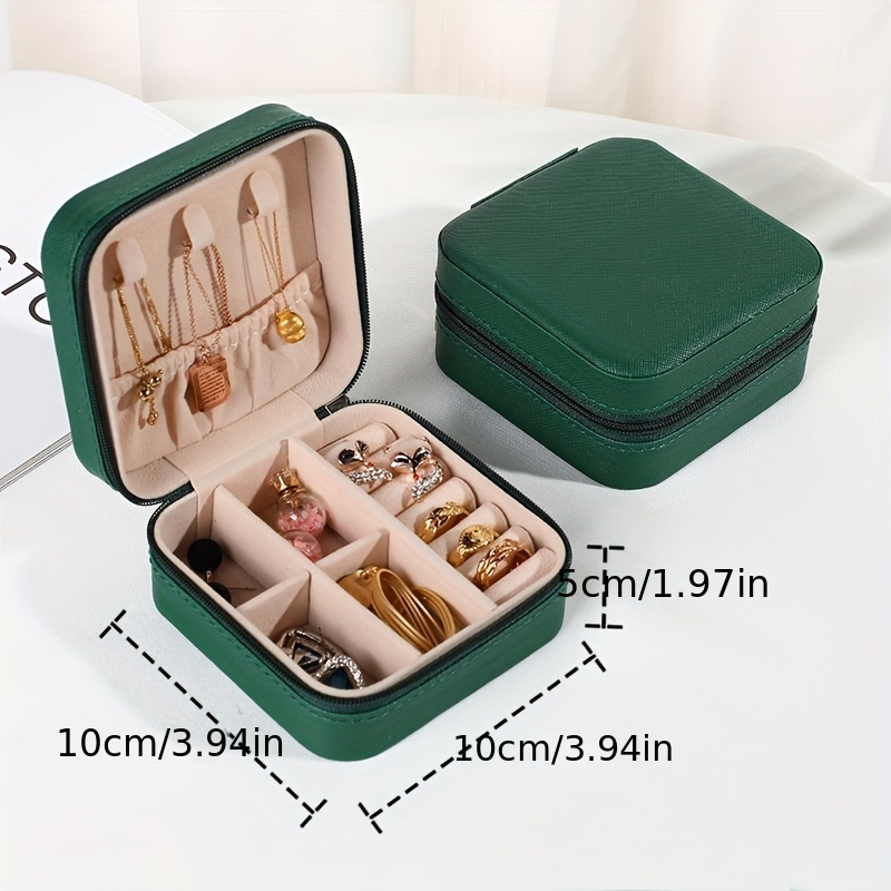 Joybos Portable Travel Jewelry Organizer Case with Mirror Plastic Leather  Large Space Jewelry Storage Box Holder Gift Box - AliExpress