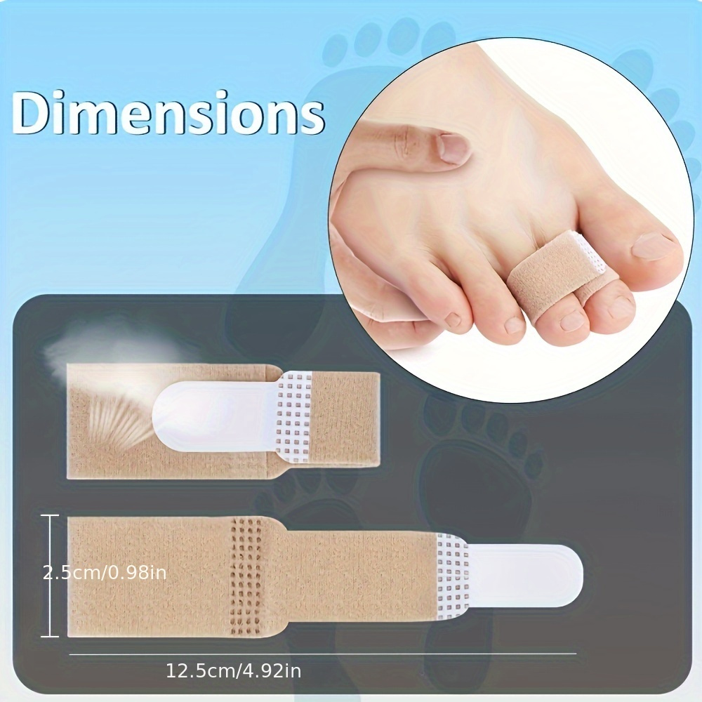 Reusable Hammer Toe Straightener, Toe Splints Cushions Bandages, For