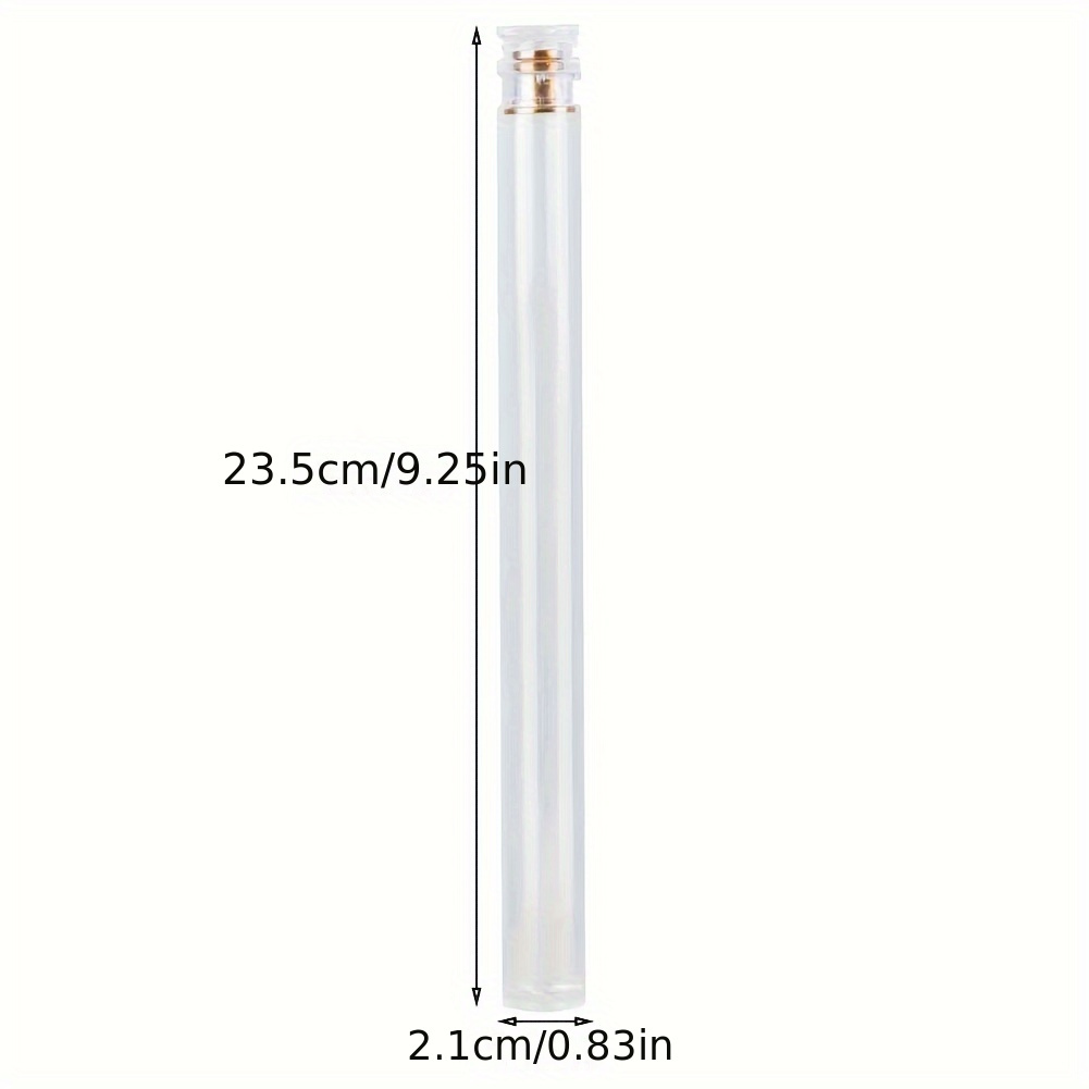 Acrylic Incense Stick Holder With Detachable Airtight Lid - Clear, Multi-functional Storage Tube For Yoga & Meditation, 10g/20g Capacity