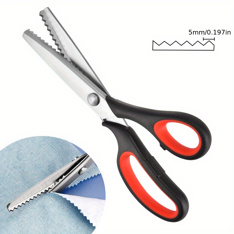  Pinking Shears, Stainless Steel Dressmaking Fabric Decorative  Edge Pinking Shears Scissors Clipper Paper Craft Zig Zag/Scallop Cut 3/5/  7mm (Scallop Cut 7mm) : Arts, Crafts & Sewing