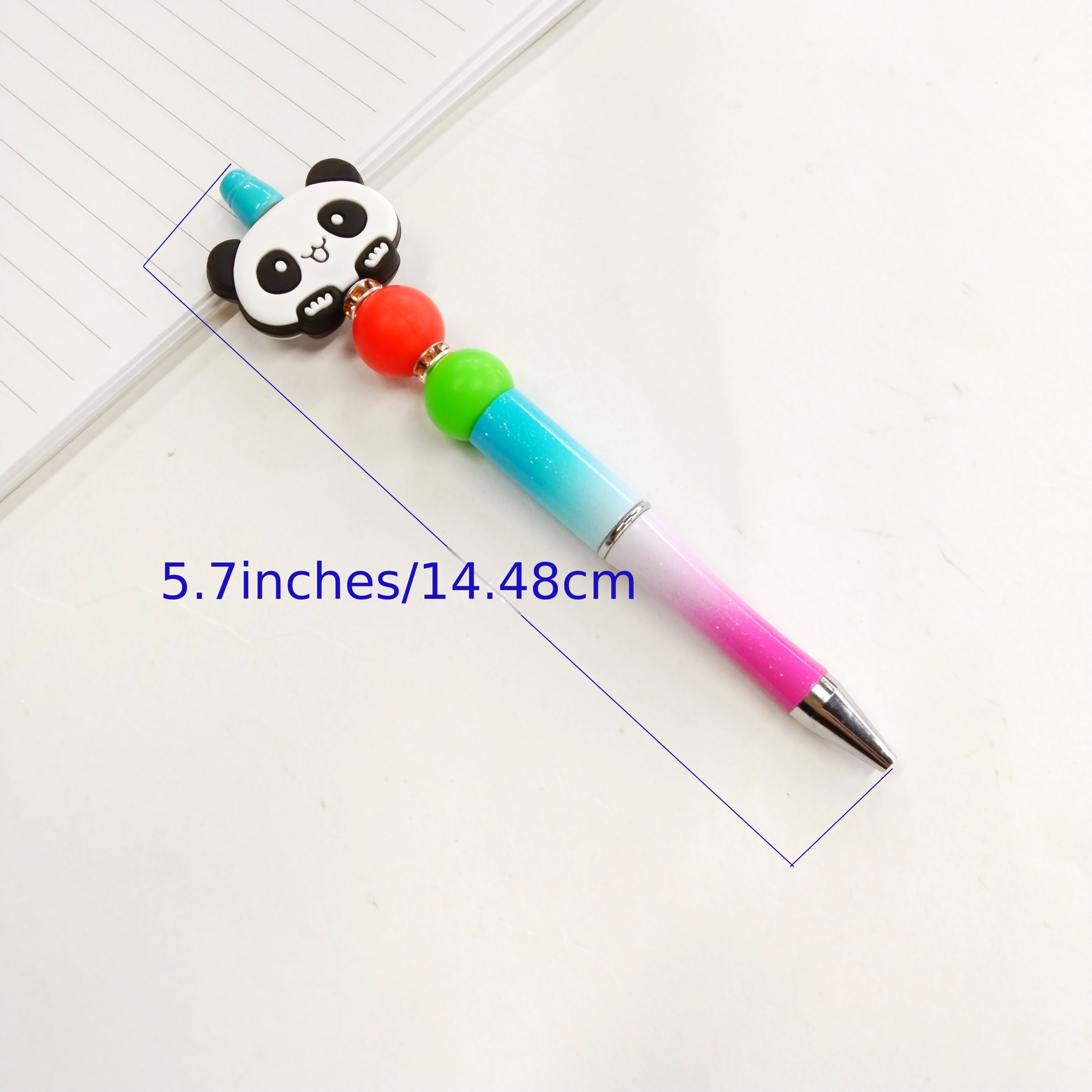 Cow Pen Silicone Beaded Pen Cow Cute Sensory Beads Silicone Beaded