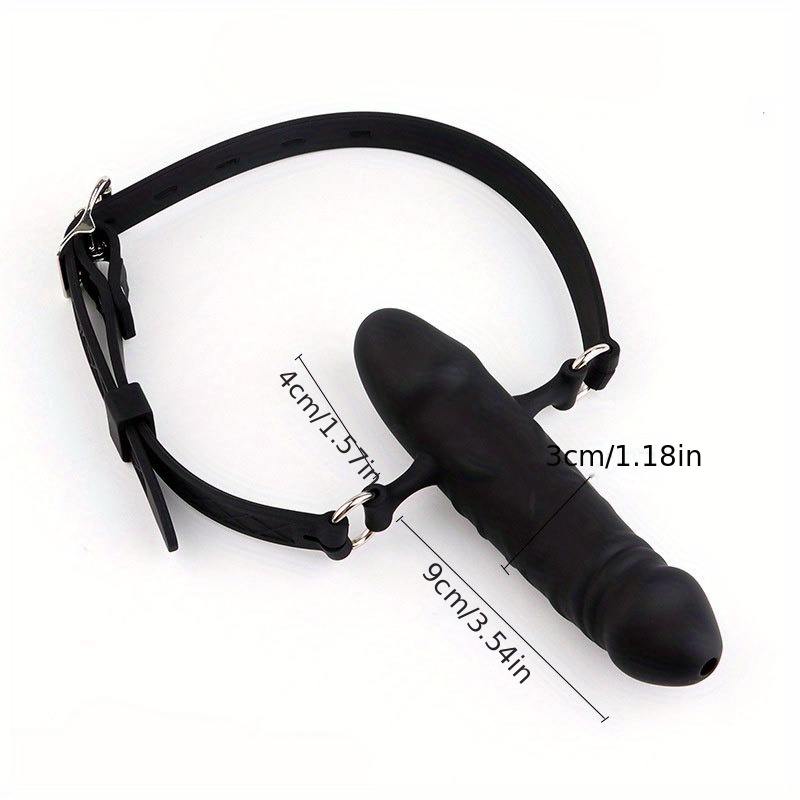 Full Silicone Double End Penis Shape Mouth Gag Breathable - Temu
