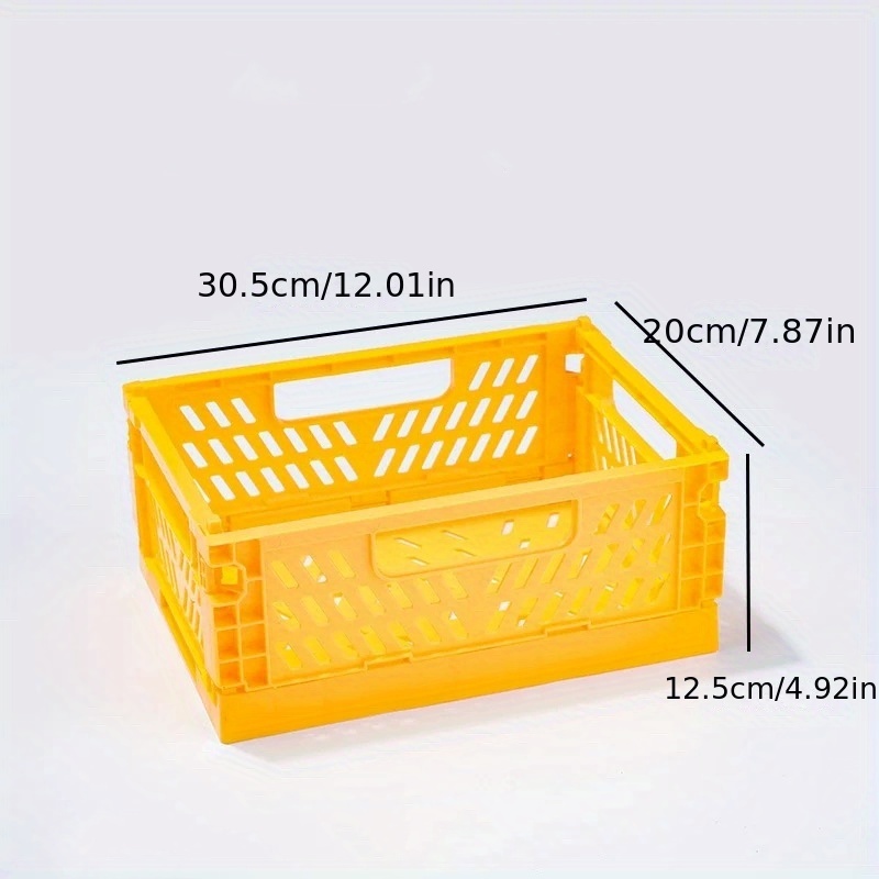 Foldable Storage Basket Plastic Baskets For Shelf Storage - Temu