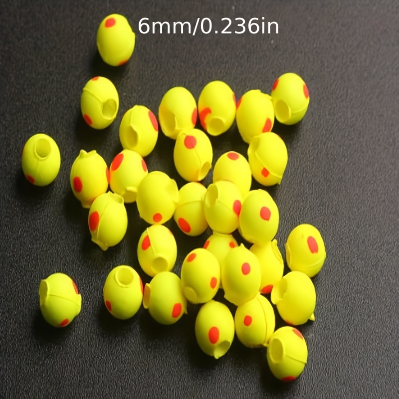 100pcs Transparent Fishing Beads for Smart Fishing - Tied Hook Split Line  Beads - Cross Beads in Multiple Sizes (0.18-0.39in)