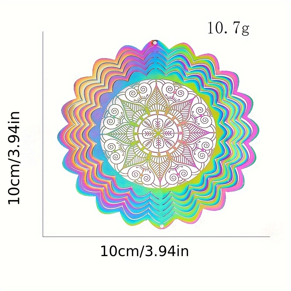 10cm3d Color Rotary Wind Wind Chimney Garden Hanging Decorative Pendant Wind Chime Pendant Courtyard Home Wedding Decoration Pendant