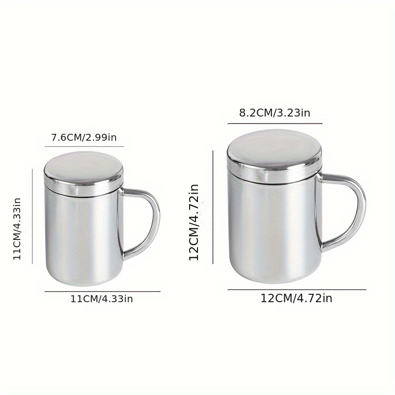 304 Stainless Steel Coffee Mug With Lid Automatic Heating - Temu