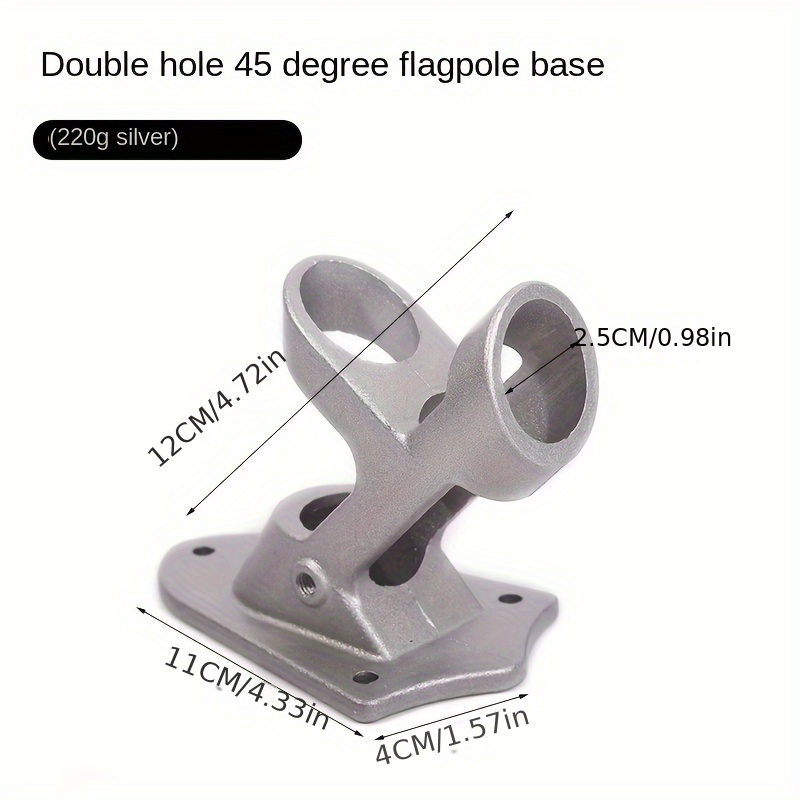 LOMETY Stainless Steel Flag Pole Holder Heavy Duty Multi-Position Flag Pole  Bracket Multi-Angle Adjustment Wall mounting Bracket for 1 inch Flag