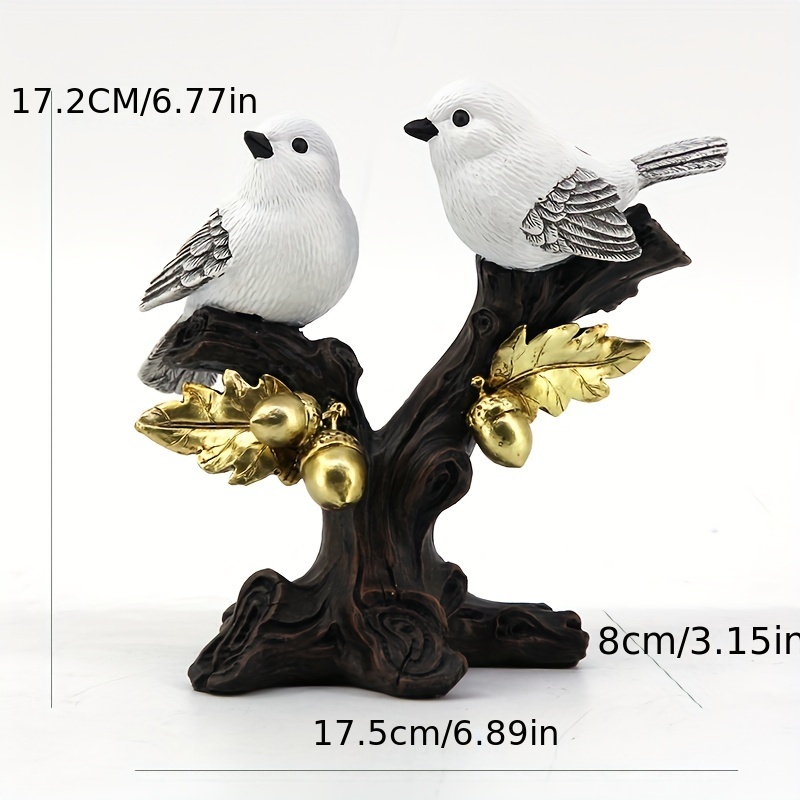 Resin Bird Figurine - Home Decor For Any Room, No Power Needed, Bird Ornament