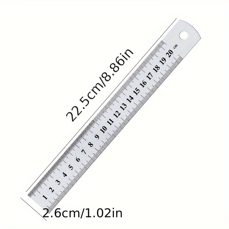 Stainless Steel Ruler. Steel Ruler With Inch - Temu