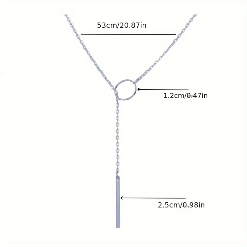 Ethnic Style Women's Necklace — Alloy Ring Design with Bar Pendant