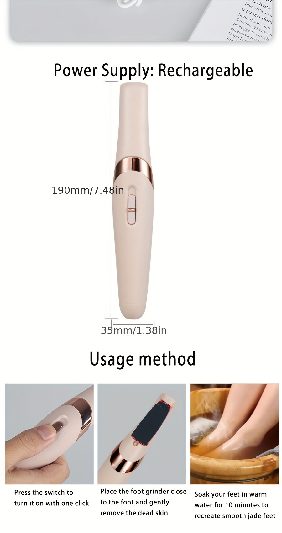 Electric Foot Callus Remover Rechargeable Dead Skin Remover Temu