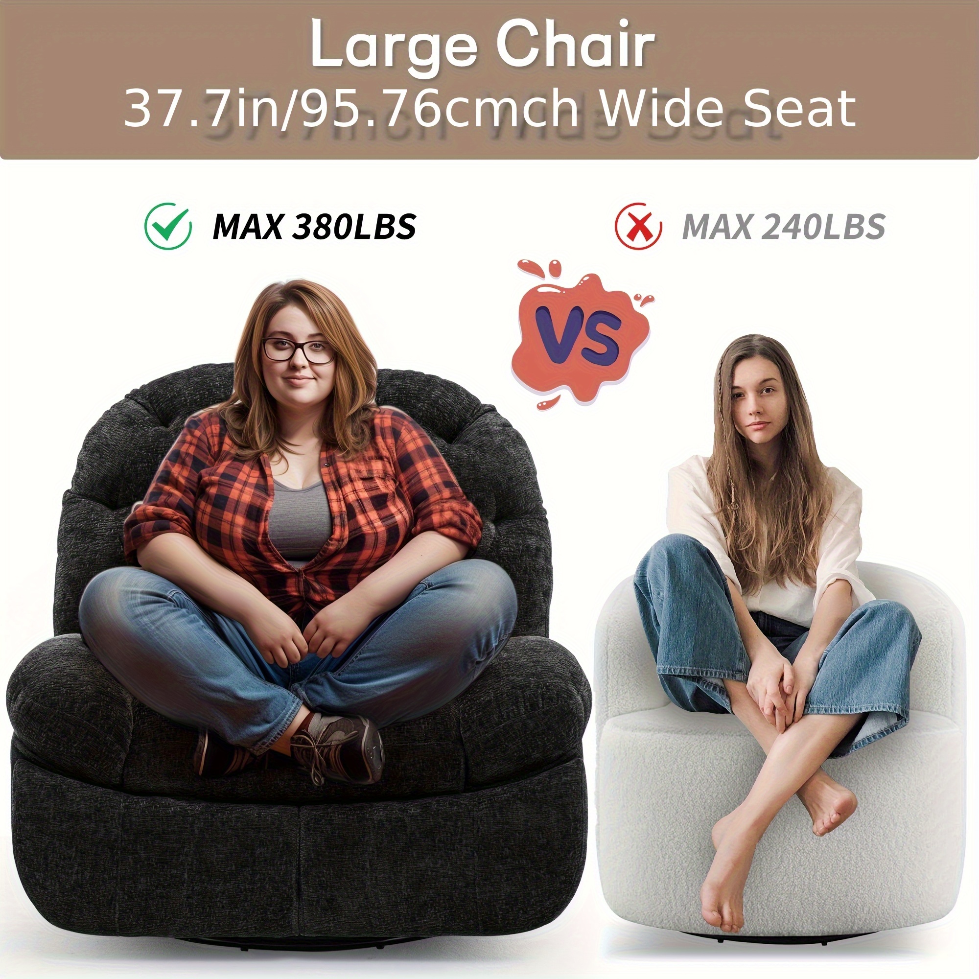 Oversized Swivel Recliner Chair, Adult Electric Recliner with USB Port And Side Pocket Storage, Comfortable Soft Shell Rocking Chair, Large Chenille Recliner Suitable for The Living Room 3 Oversized Swivel Recliner Chair, Adult Electric Recliner with USB Port And Side Pocket Storage, Comfortable Soft Shell Rocking Chair, Large Chenille Recliner Suitable for The Living Room - Image 3