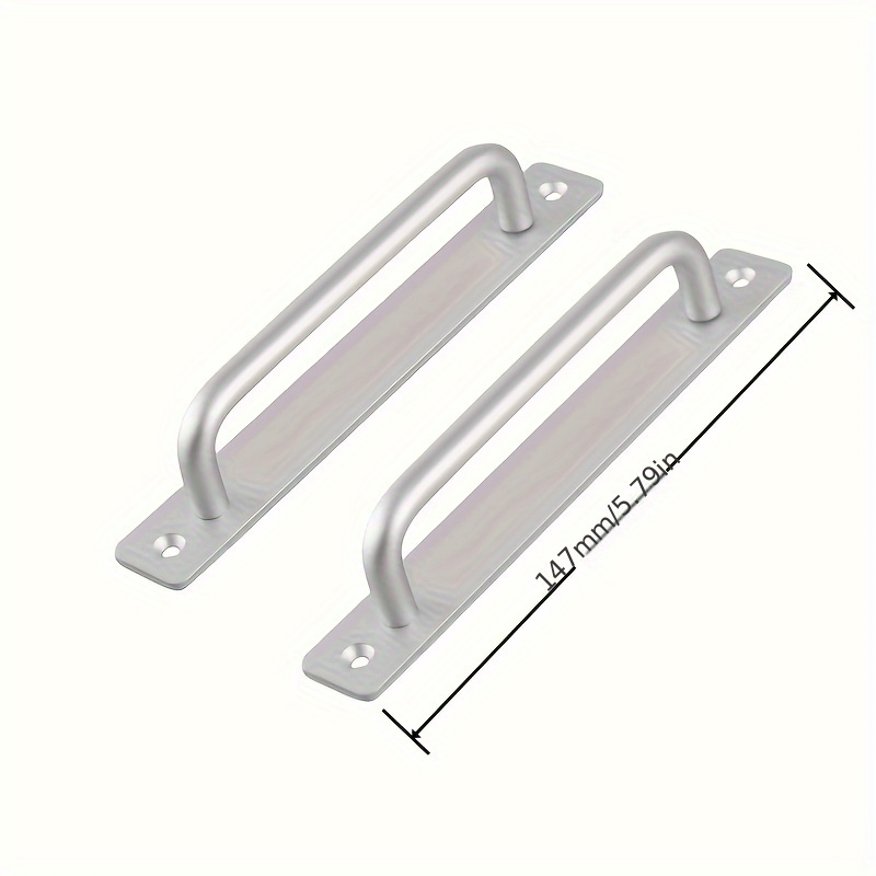 Image of 2 Aluminum Alloy Door Handles With A Hole Of 96mm For Sliding Glass Doors, Plastic Steel Balcony Windows, And Cabinet Doors