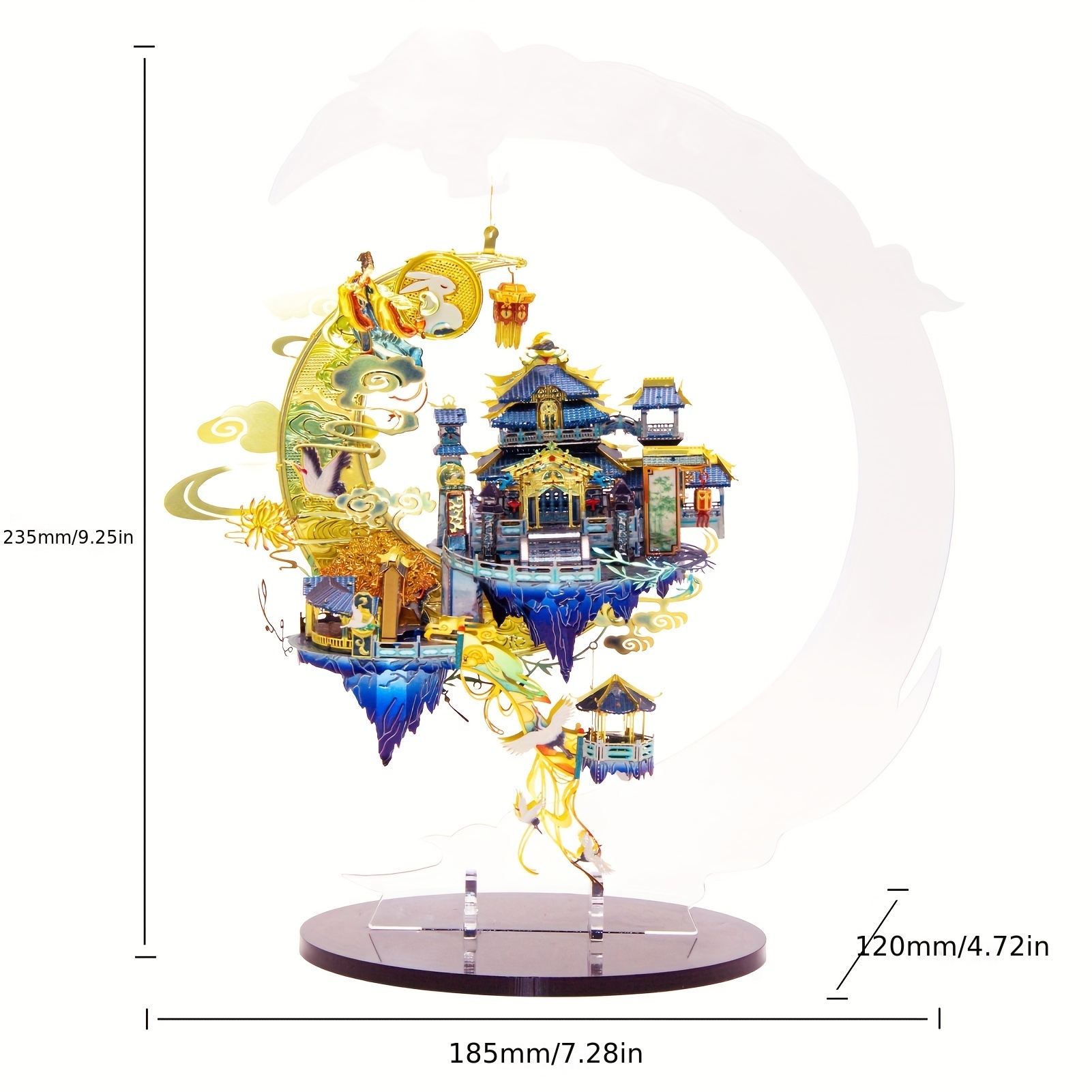 芸術的モデル 月の宮殿 広島宮殿 3d立体ジグソーパズル 金属組み立て