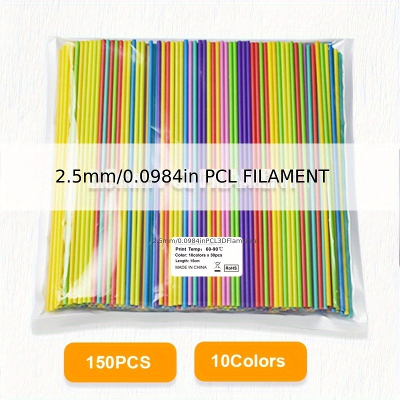 

2.5mm Diameter, Pcl Printing Consumables, Ten Colors, 150 Of 3d Printing Long Fiber Low Temperature Material Temperature 60-90℃