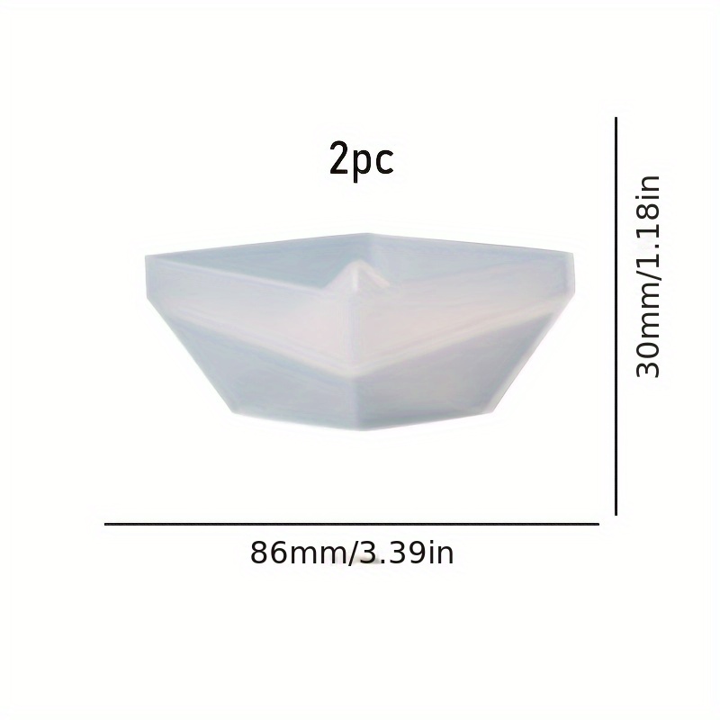 Image of 2pcs Dnejiu Silicone Resin Molds - Shape Irregular Design For Diy Crafts, Candle Making, Home Decor & Holiday Gifts (no Electricity Needed), Home Decor Accents | Geometric Decor | Texture
