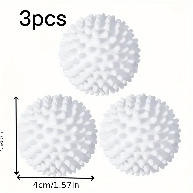 TEMU 3pcs Reusable Laundry Balls - Anti- , Fabric Softener & Stain Remover - Essential Tool For Soft Clothes Cleaning, In Sizes, Holiday Gifts