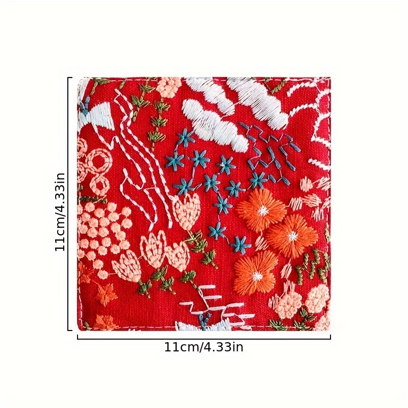 Bohemian Floral Coaster - Heat-Resistant Table Mat with Red/Blue/Beige/White/Black/Gray/, Elegant Dining Decor for Coffee Table, Kitchen, Living Room - Perfect Housewarming Wedding Birthday Gift for Women - Instagrammable Home Decoration, Kitchen Accessory, Rustic Charm, Durable Fabric, Decorative Mat, Interior Designers, Stylish Tableware,   Textile, Stylish Coaster, Interior  