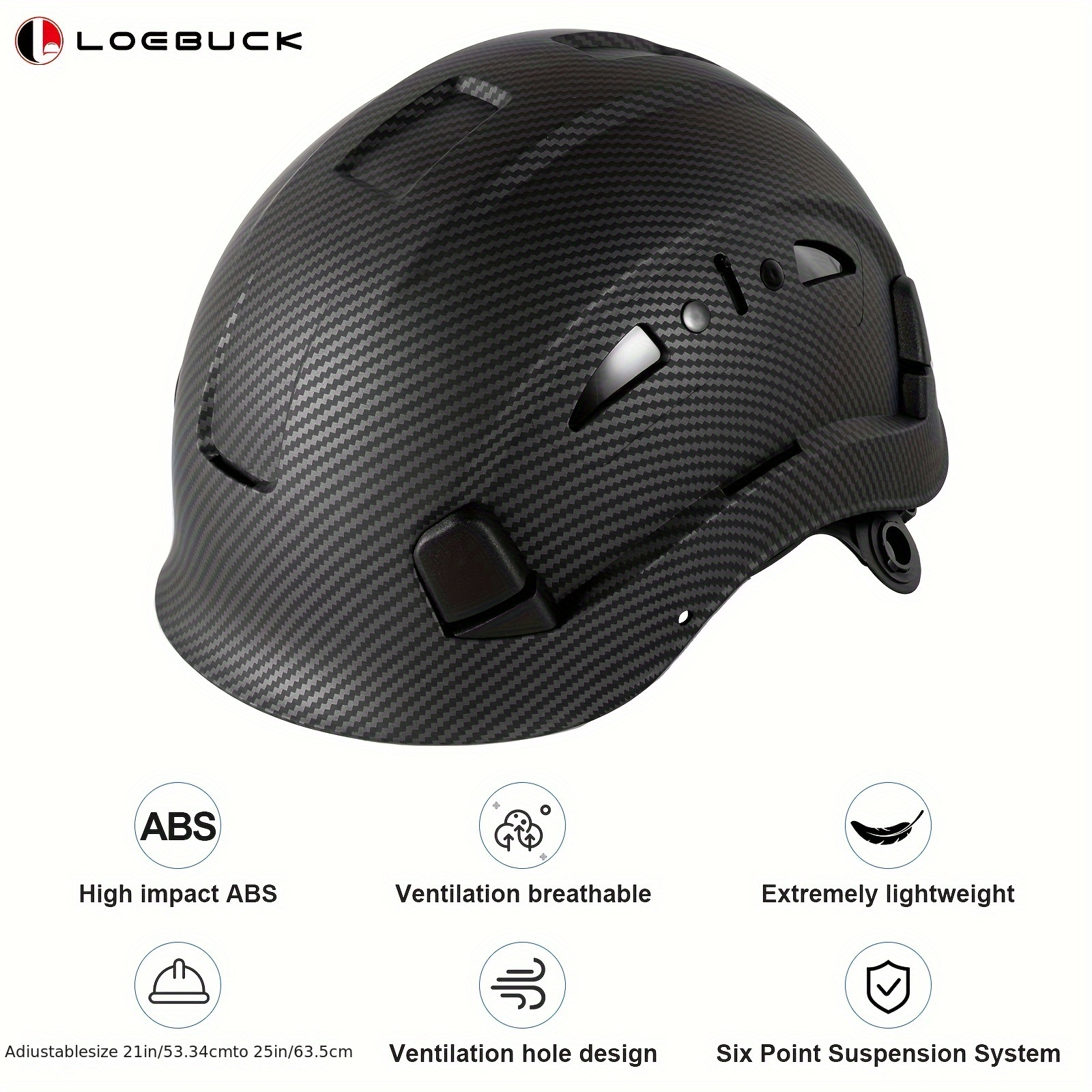 Casco de seguridad para construcción, aprobado por la OSHA Z89.1, casco de  seguridad para hombre, ventilado, con correa para la barbilla, casco de
