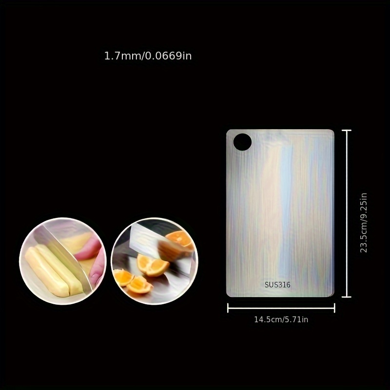TEMU Steel Panel And Chopping Board Kitchen Household Thickened Double Sided Cutting Board Block Board