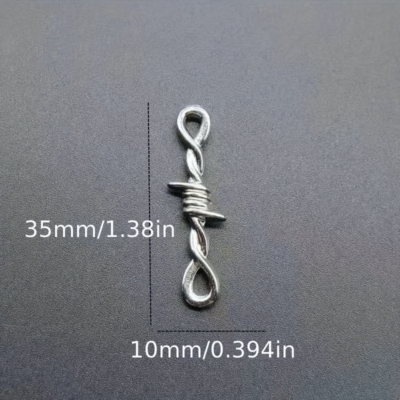 Silver Color Thorn Charms Jewelry Connectors For Necklace - Temu