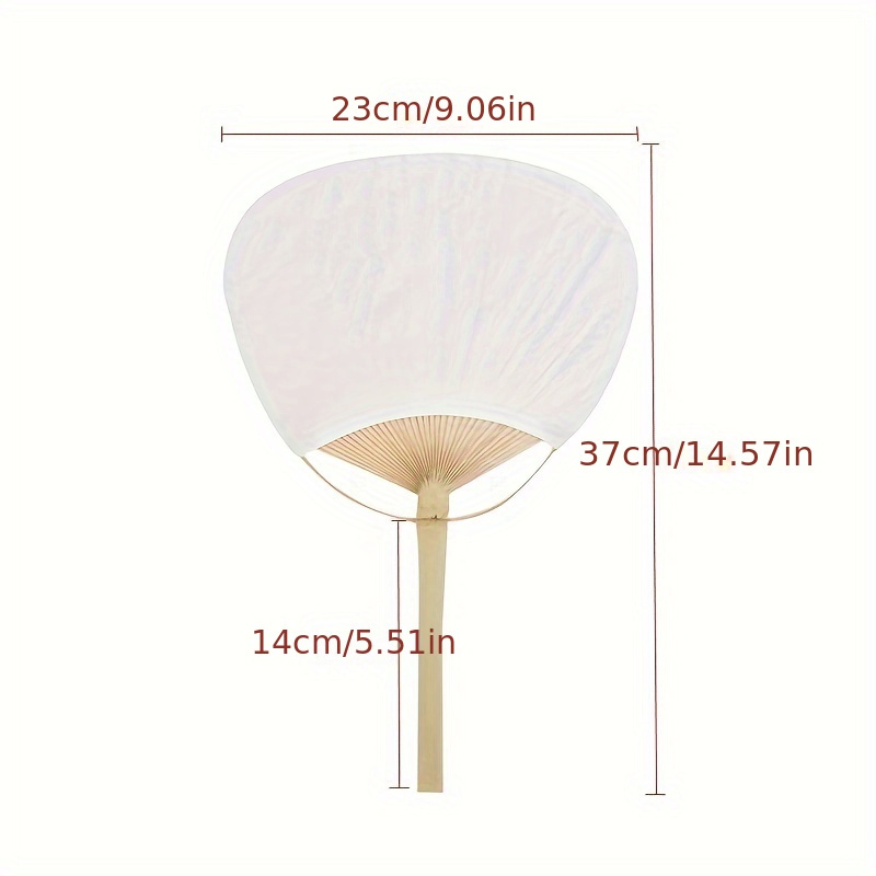 20pcs Wedding Fans Pai Pai Bambu Pure White Bamboo Handle Blank Calligraphy Painting Blank Group Fan White Fan Summer Hand Fan details 0