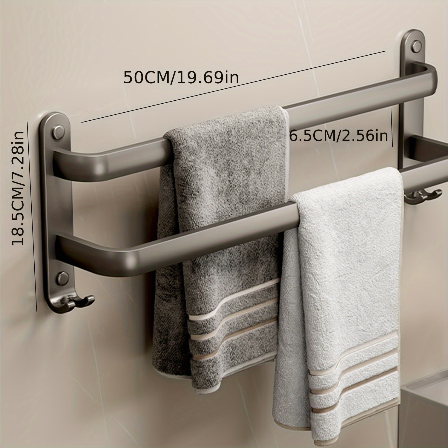 Aluminum Bathroom Rack Punch free Wall Sticky - Temu