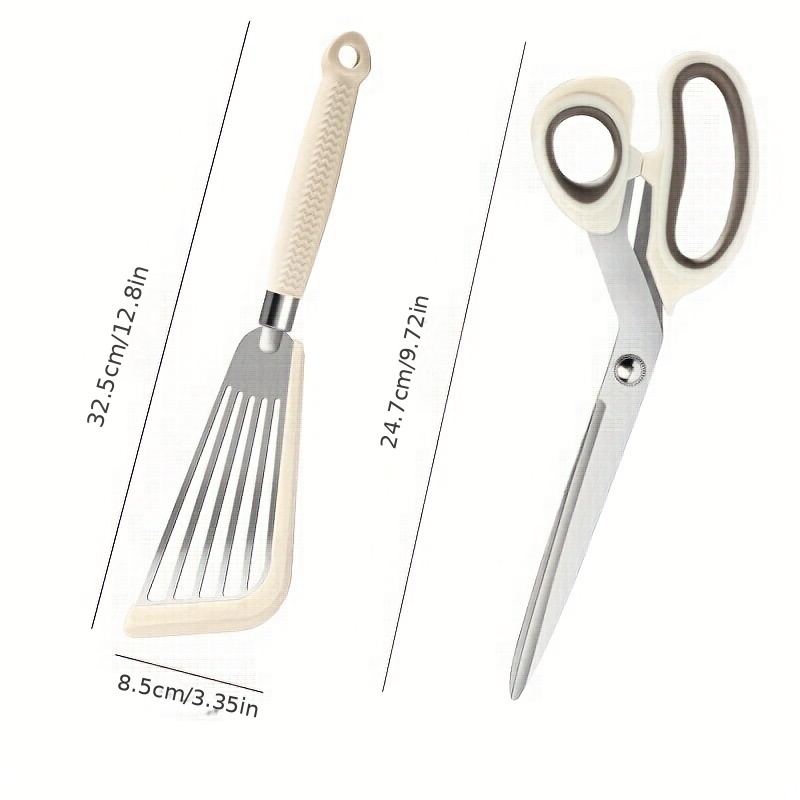 Kitchen Shears. Korean Barbecue Scissors and Tongs Set, Kitchen Scissors  and Tongs for Cutting Meat, Chicken, Vegetables, Stainless Steel  Multipurpose Non-slip Serrated Sharp BBQ Scissors BBQ Tongs 